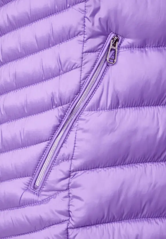 Kapuzen Longweste - shiny lilac