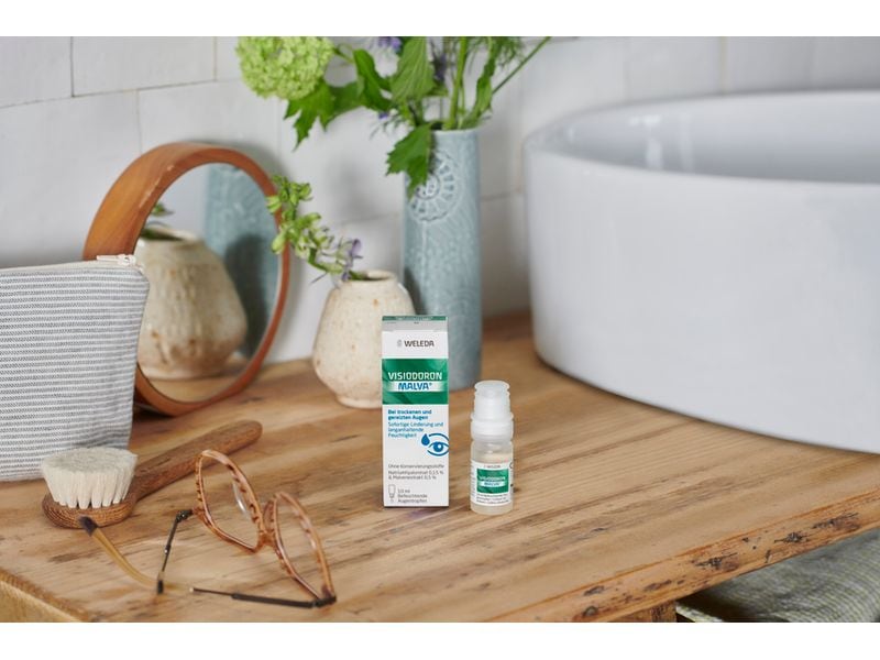 WELEDA Augentropfen Visiodoron Malva 10 ml Natürlich wirksame Augentropfen bei trockenen und gereizten Augen