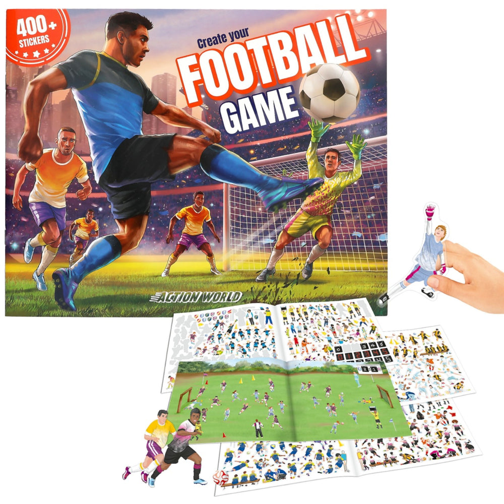 Køb TRENDS by Depesche Create Your Football Game Klistermærkebog