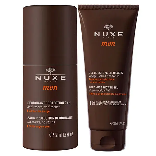 Nuxe Men Déodorant Protection 24H 50ml + Gel Douche Multi-Usages 200ml