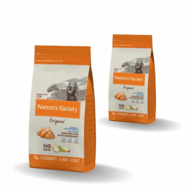Croquettes pour chien Nature's Variety sans céréales Medium & Maxi Adult Saumon