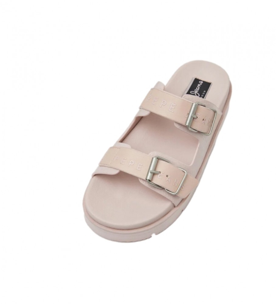 Sandálias Pepe Jeans Pola Park com fivela dupla rosa