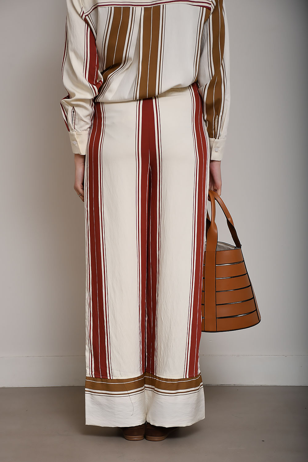Ronis striped cotton pantalon