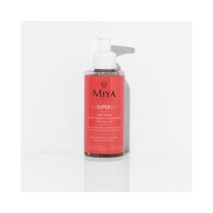 Miya Cosmetics mySUPERskin light Olie voor het verwijderen van make-up en het reinigen van gezicht, ogen en lippen 140 ml