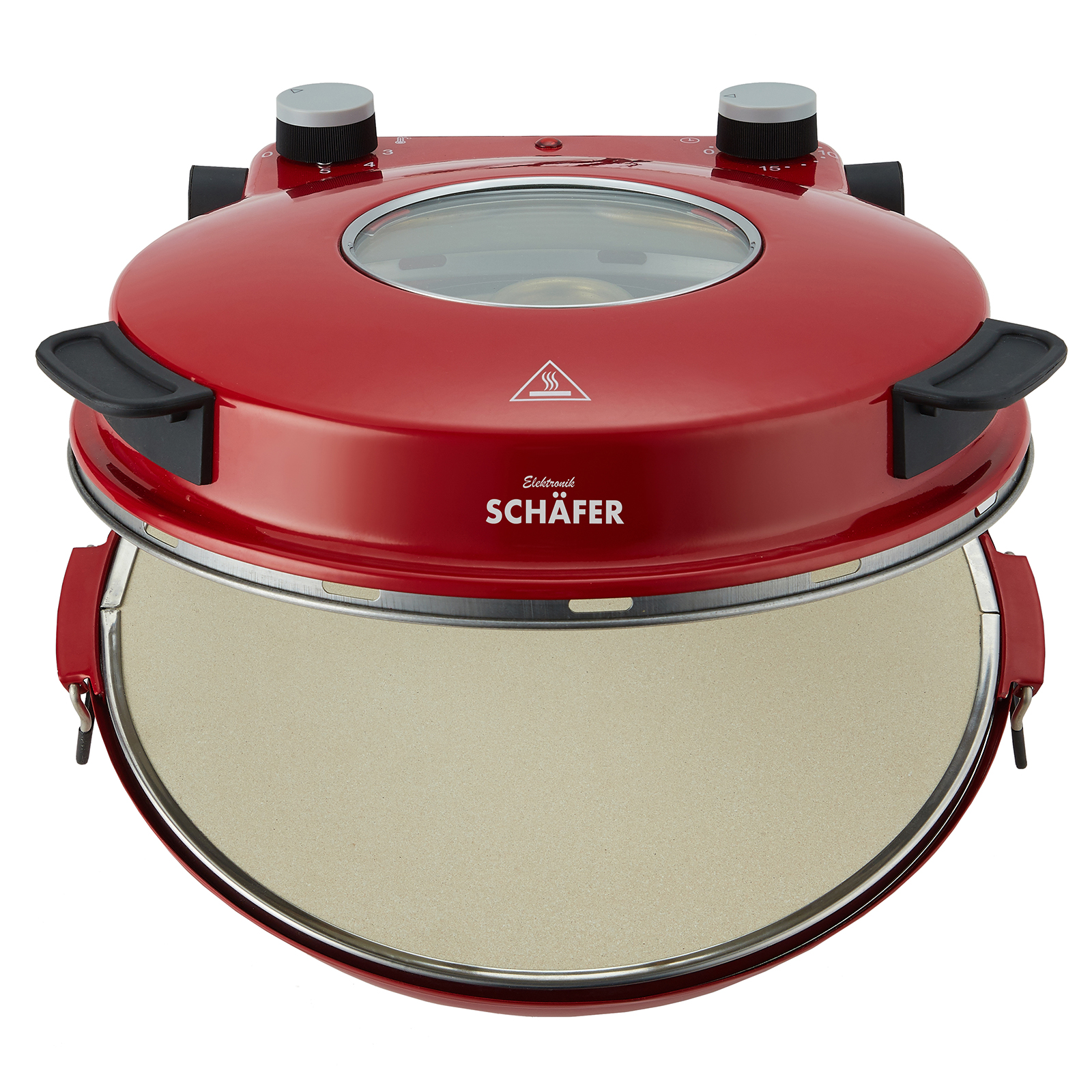 SCHÄFER Pizzaofen - rot - 1200 Watt