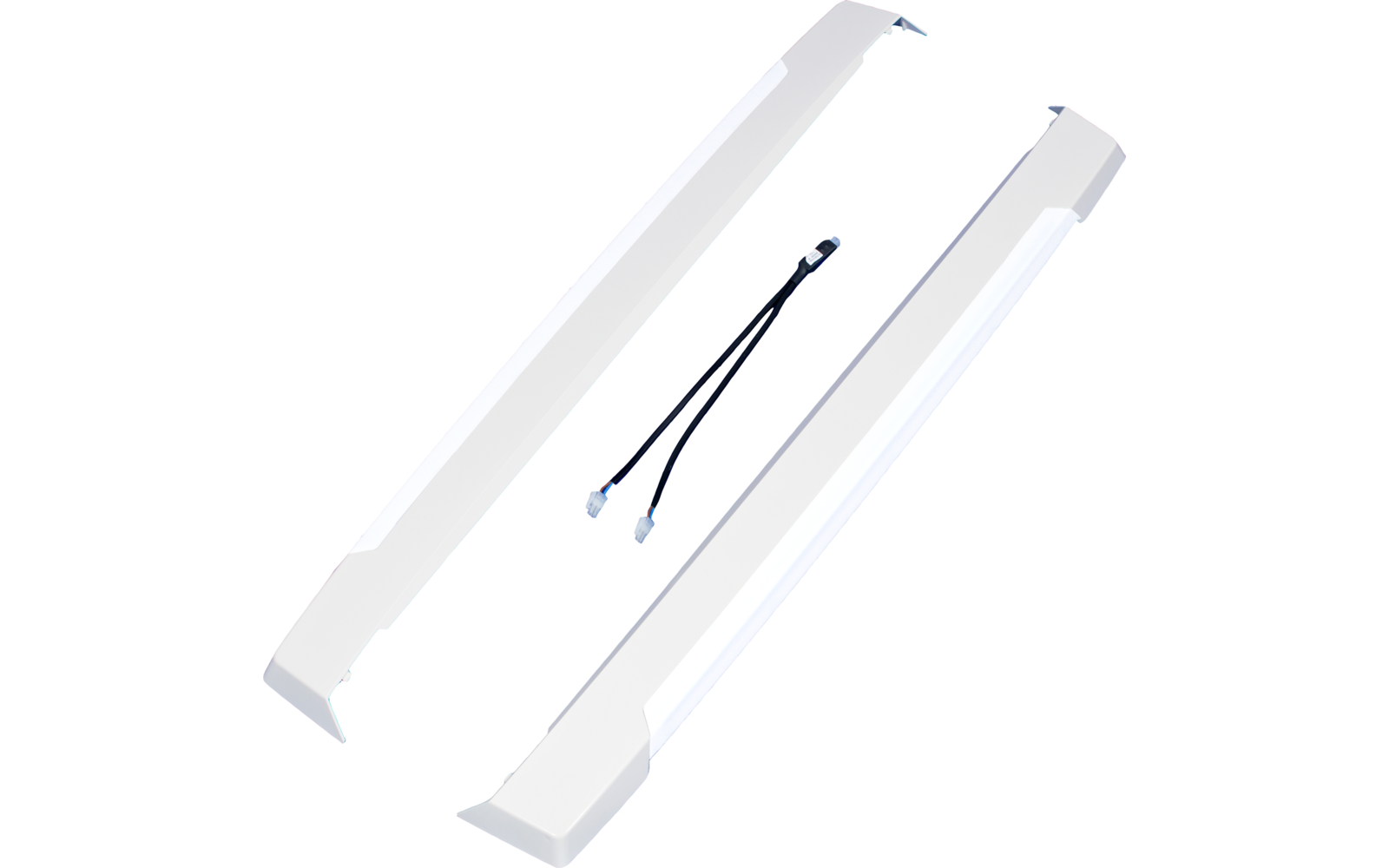 MPK Seitenblenden LED für Plisseerahmen SW mit Kabel und Polyswitch