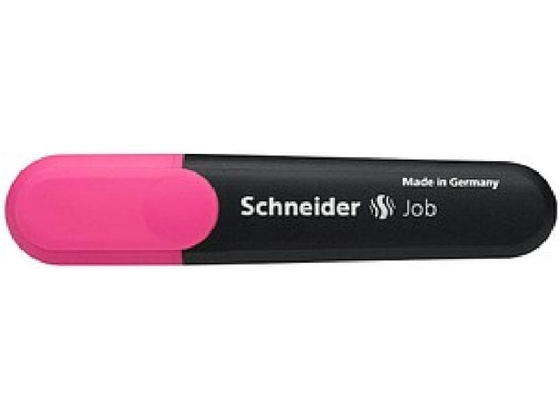 Schneider Textmarker Job Rosa Leuchtmarker für Normal-, Kopier- und Faxpapier