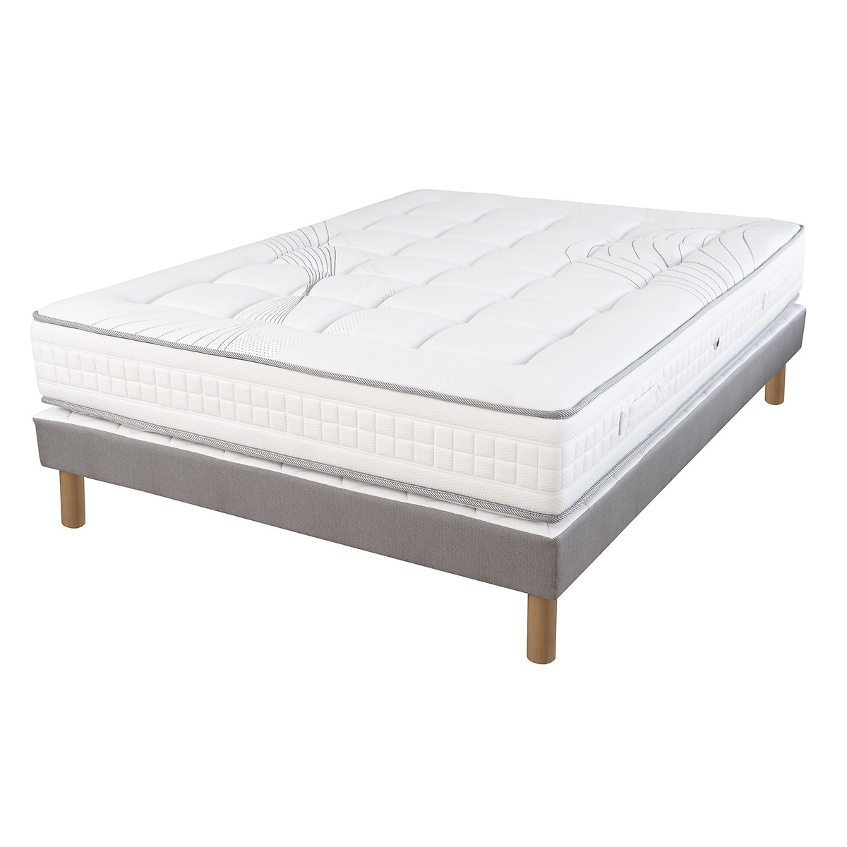 DUVIVIER<br>Base de cama estofada com ripas estofadas