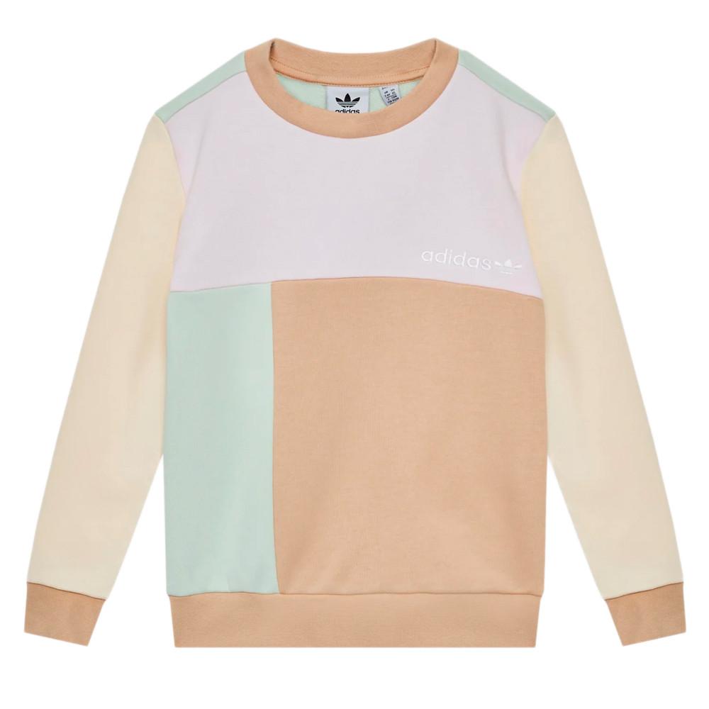Adidas Sweat Beige/Rose Fille Adidas Crew