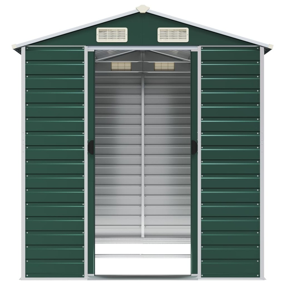 Abri de jardin vert 191x215x198 cm acier galvanisé