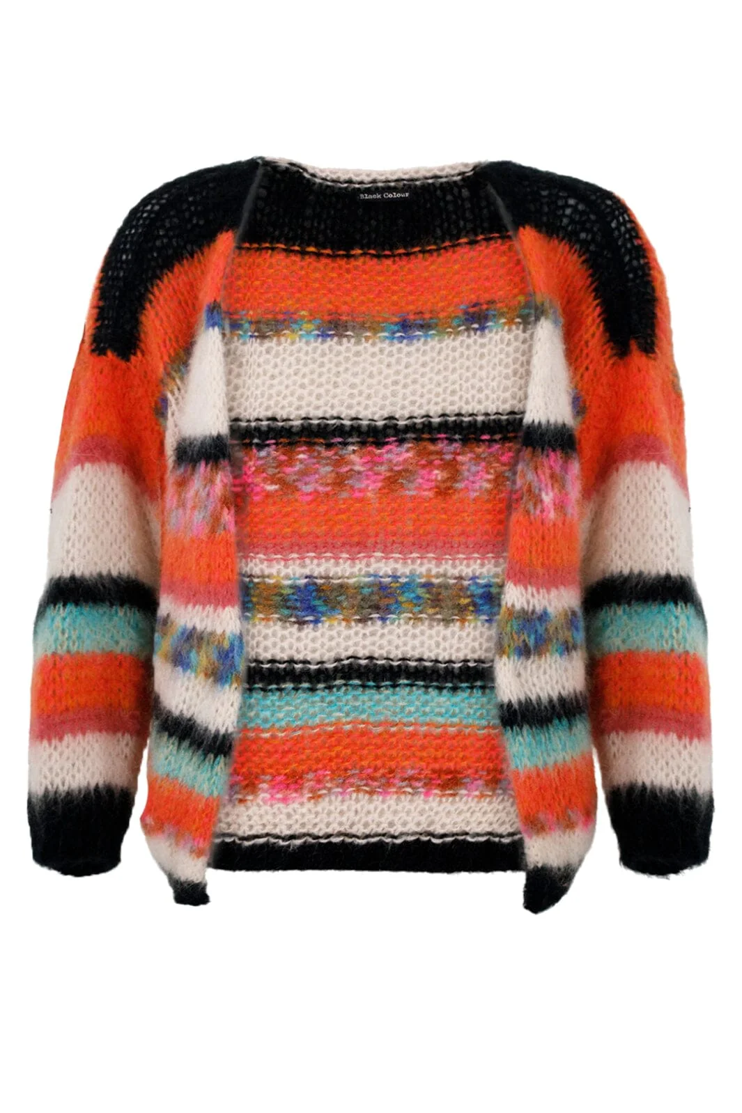 Black Colour Bcadria Multi Striped Cardigan