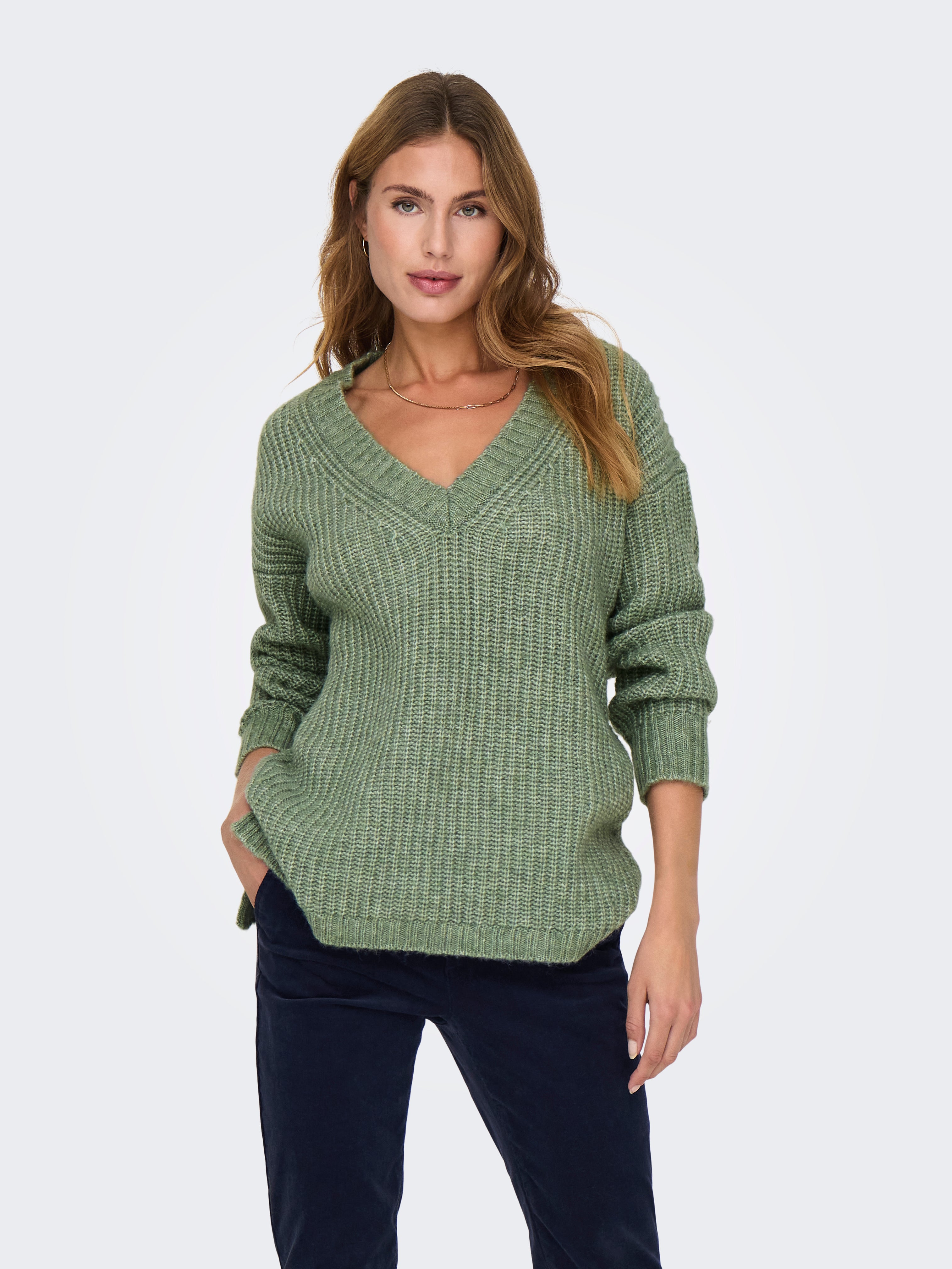 ONLIDA Strickpullover Hedge Green
