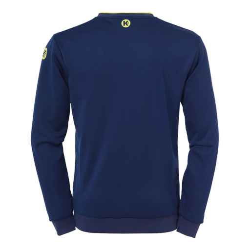 Camisa de treino Curve Kempa azul escuro/amarelo fluorescente