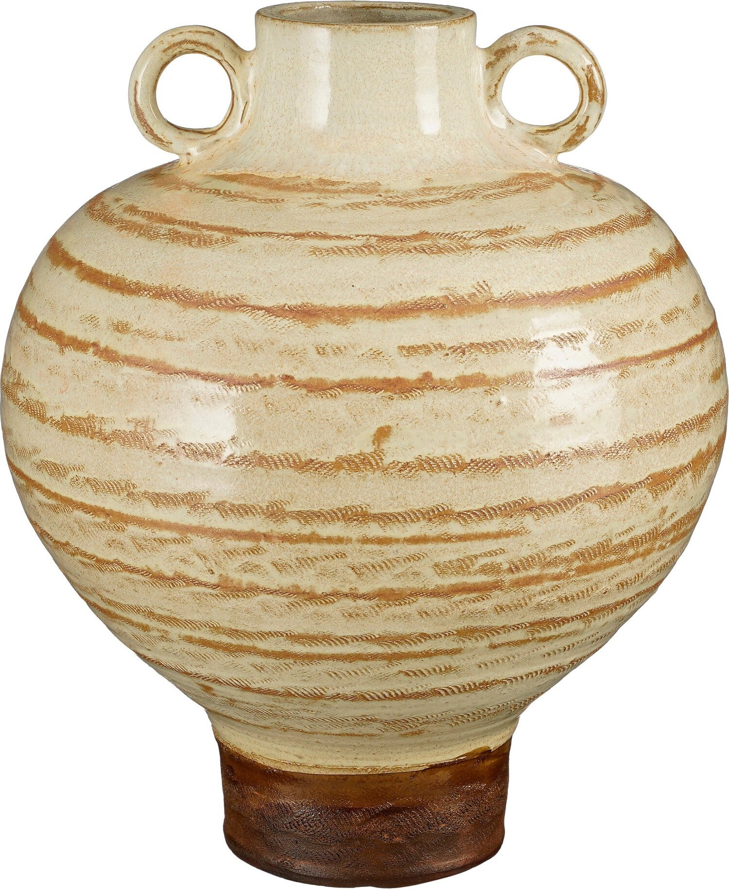 Mica Decorations vaas Brook beige D 33 H 39 cm