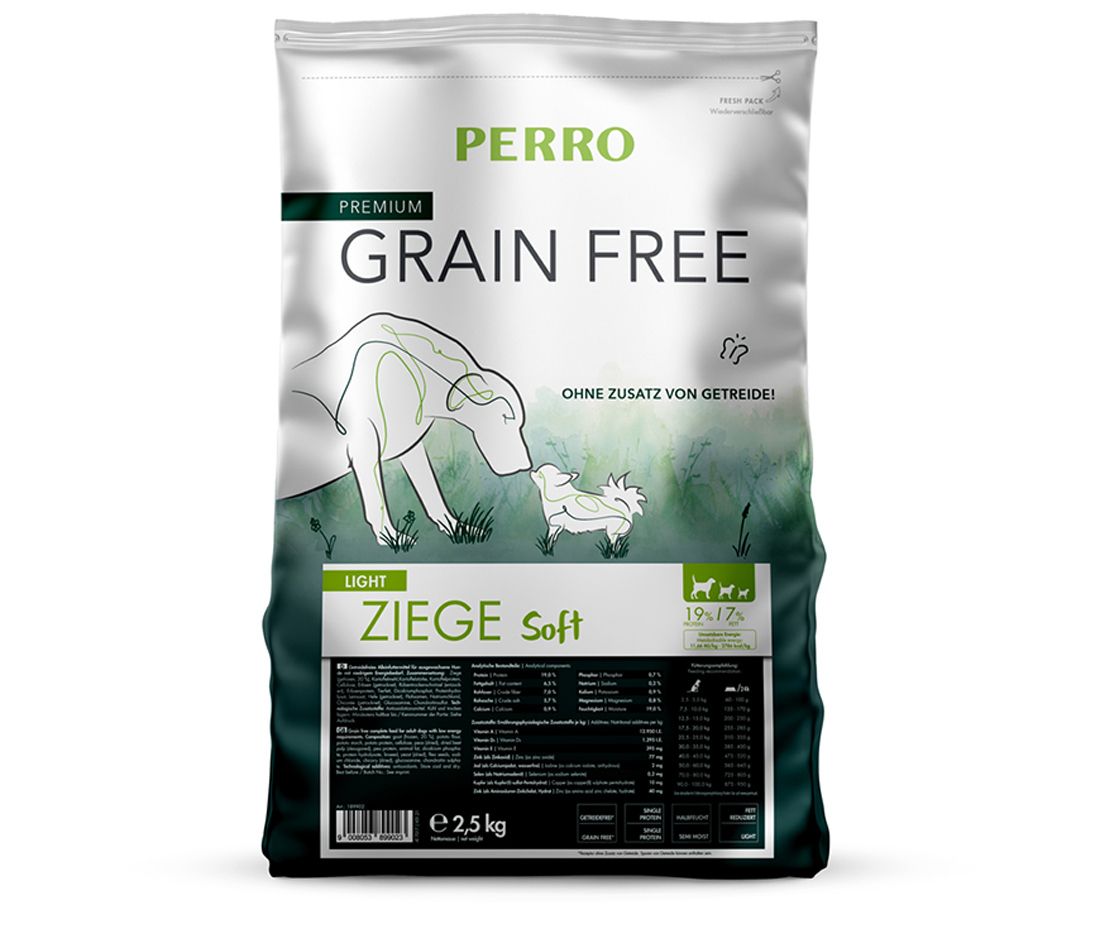 PERRO Grain Free Adult Light Ziege Soft
