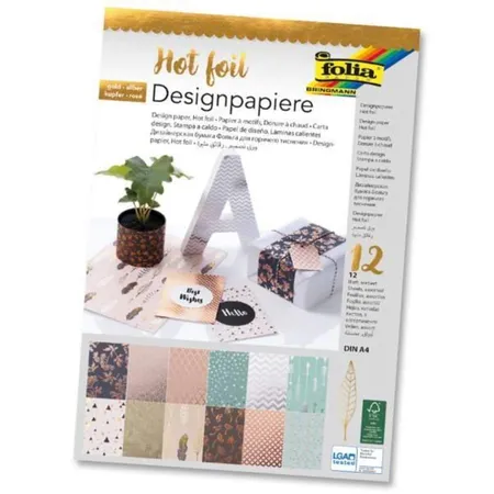 Folia Designpapierblock Hotfoil, 12 Blatt, DIN A4