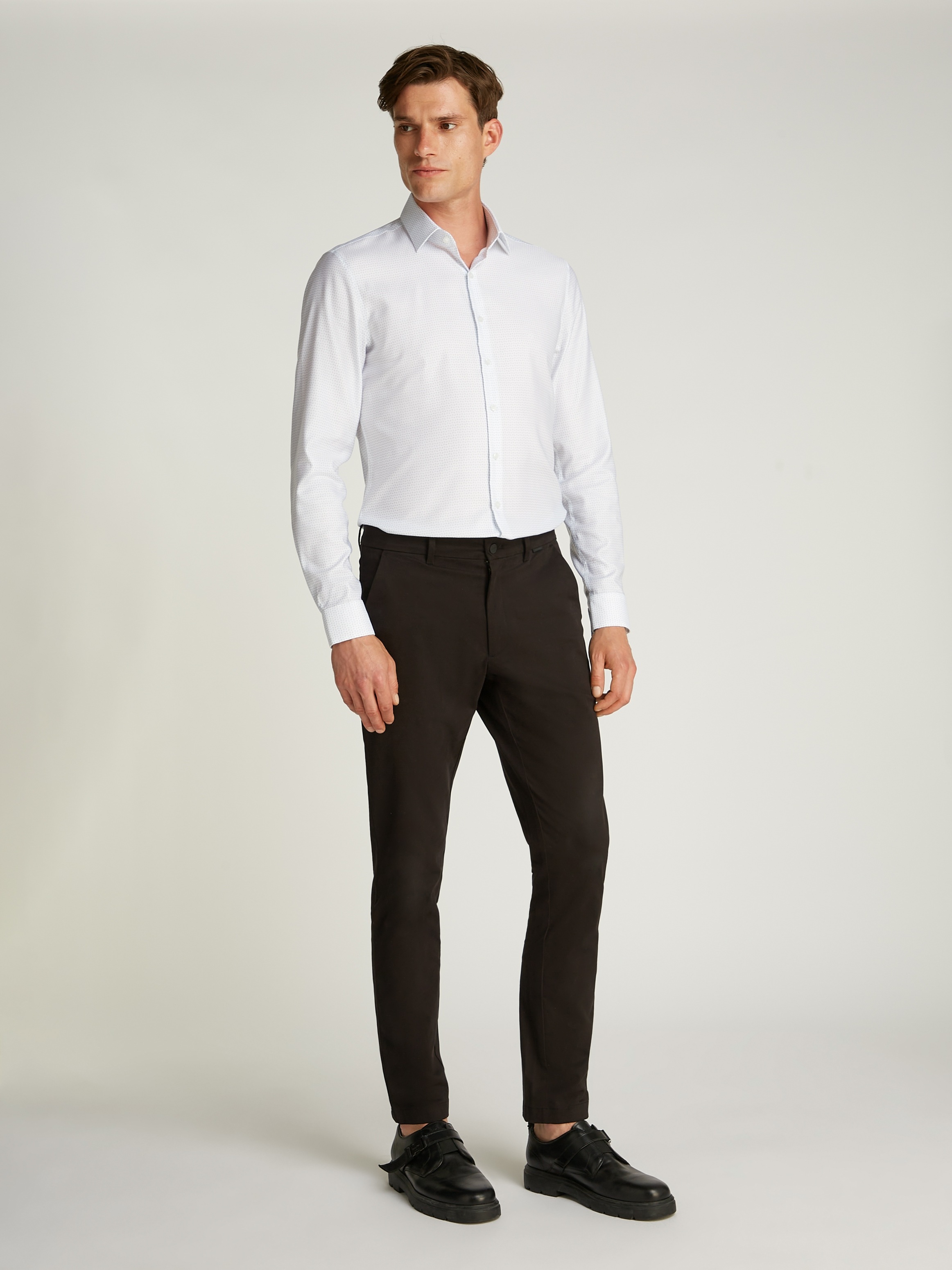 Calvin Klein Chinohose »SATEEN STRETCH SLIM CHINO«  mit Logopatch