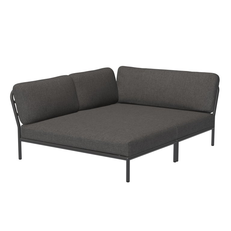 Houe Level Cozy Corner loungebank links frame donkergrijs stof dark grey basic