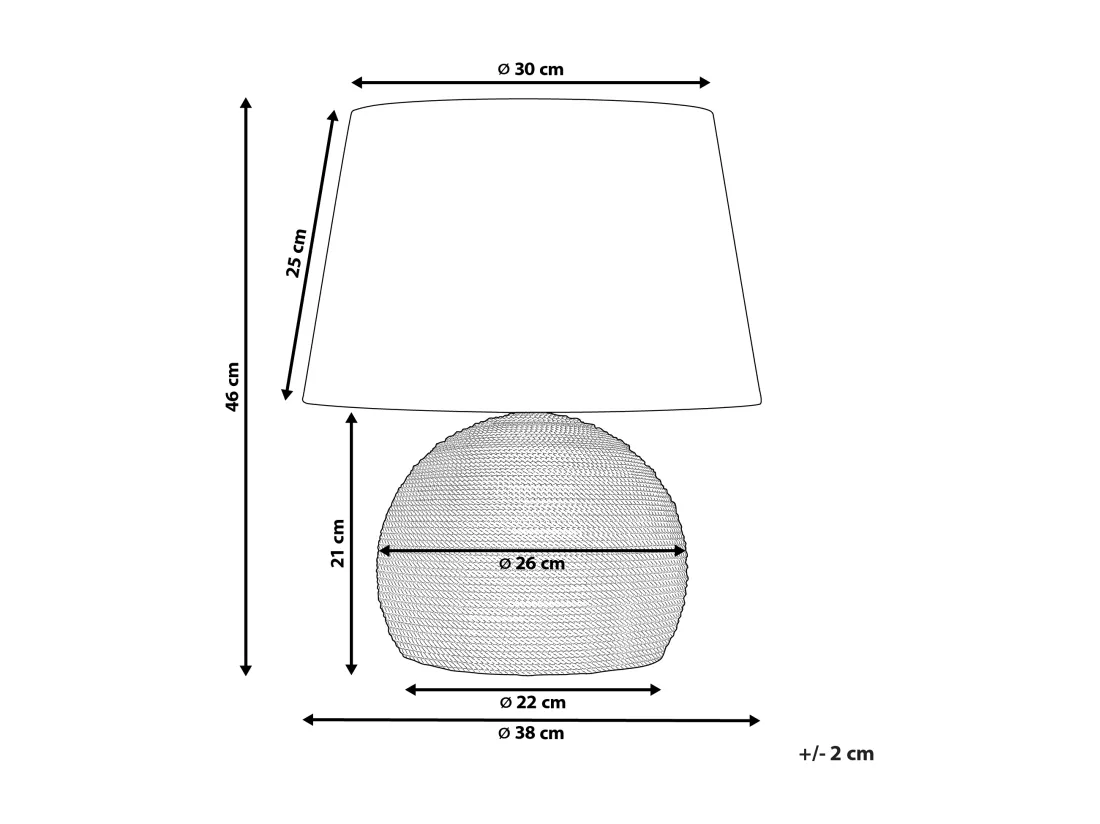Lampe à poser GROWEE Osier Naturel