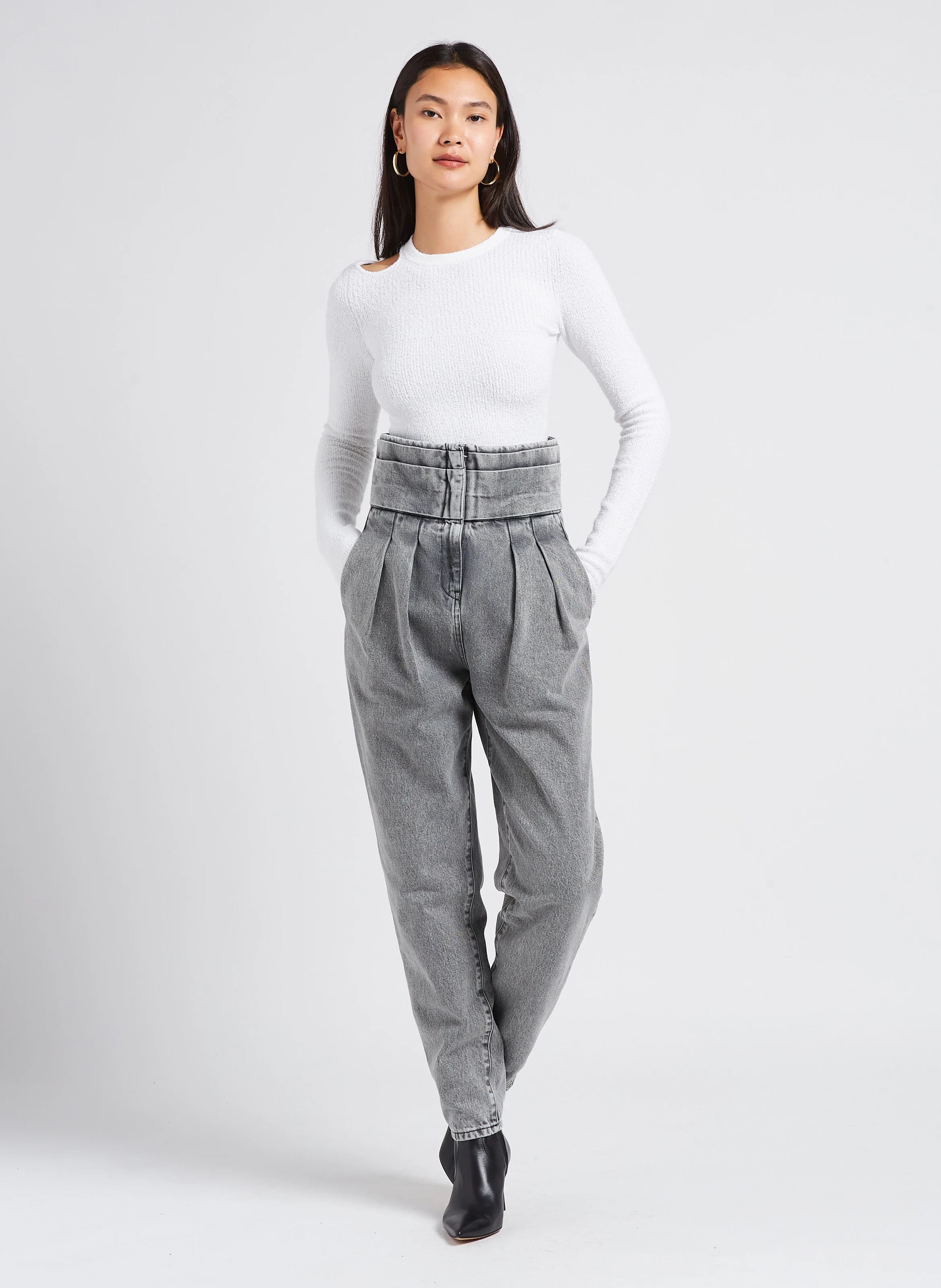 BAIYO - Pull col rond moulant | Beige