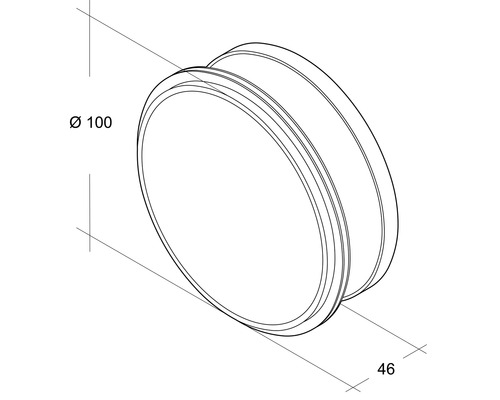 Wikkelvouw einddeksel Ø 100 mm