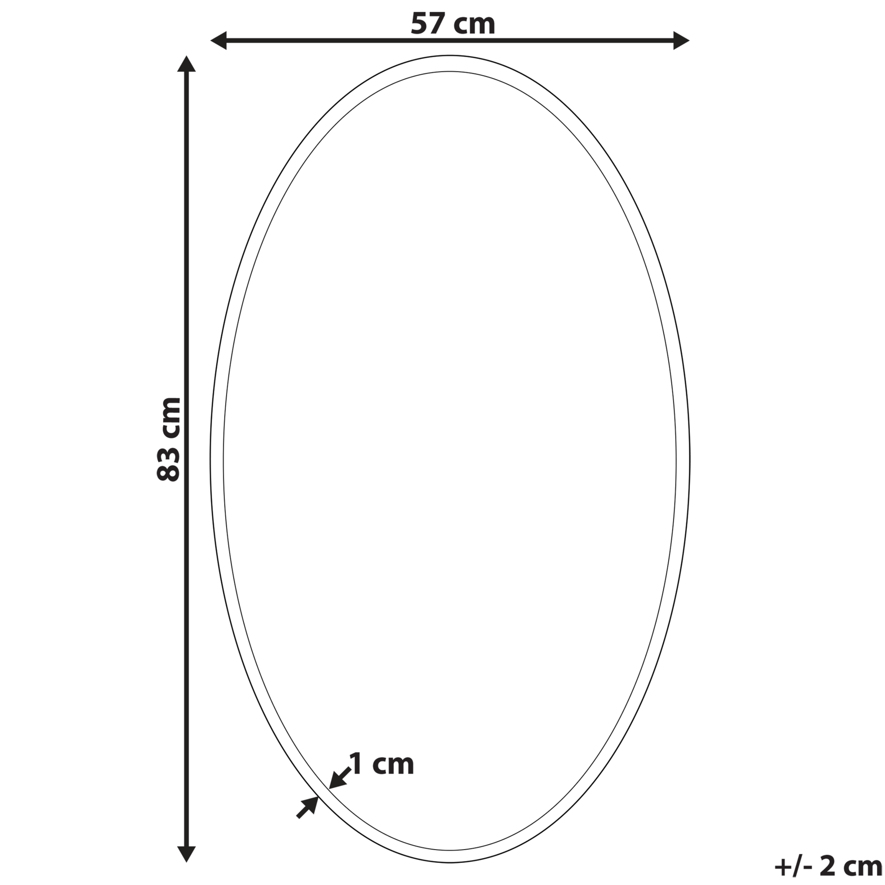 Beliani - OUVEA - Wandspiegel - Goud  - Hars