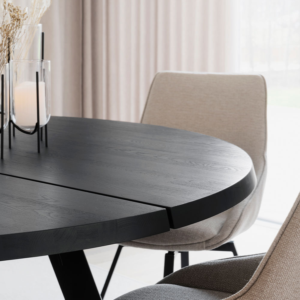 Eettafel Fred rond zwart Zwart