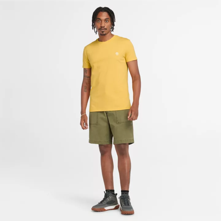T-shirt Dunstan River pour homme en jaune clair