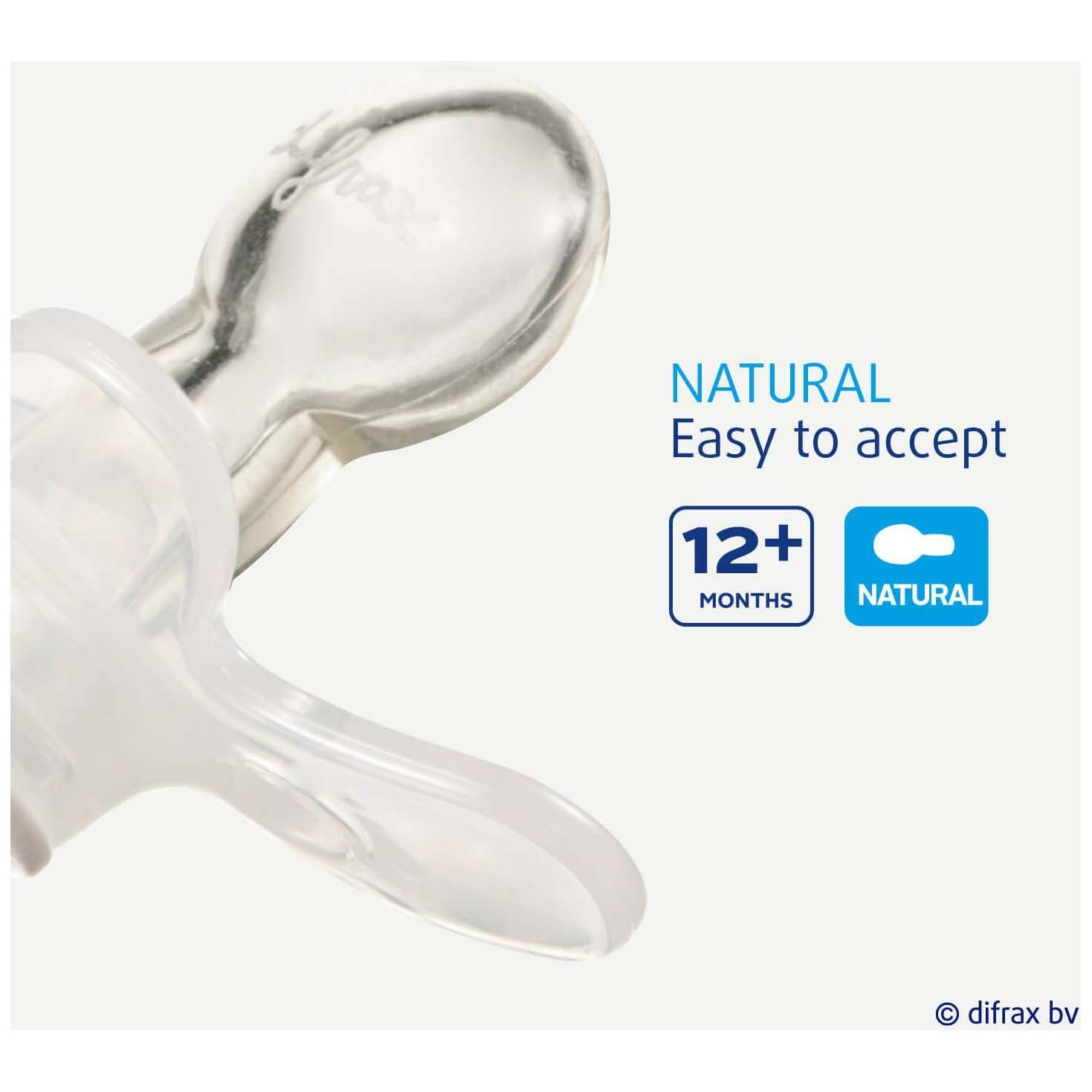 Difrax fopspeen glow in the dark 12 maanden naturel