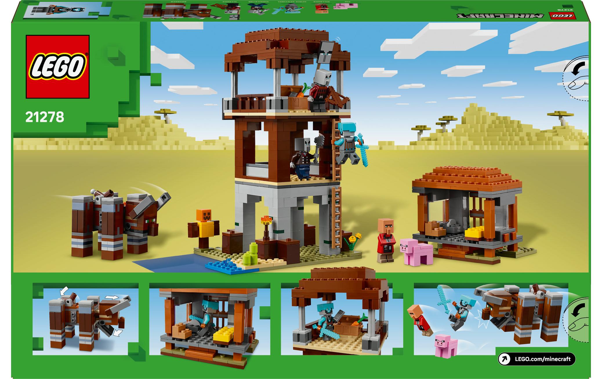 Minecraft Ein Verwüster am Plünderer-Aussenposten 21278Bau- und Spielset für ein fantasievolles Spielerlebnis
