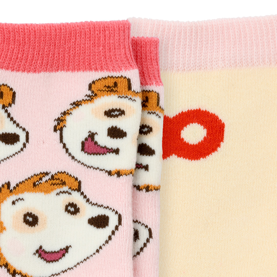 Topomin 2 Paar Bobo Siebenschläfer Stoppersocken rosa / creme