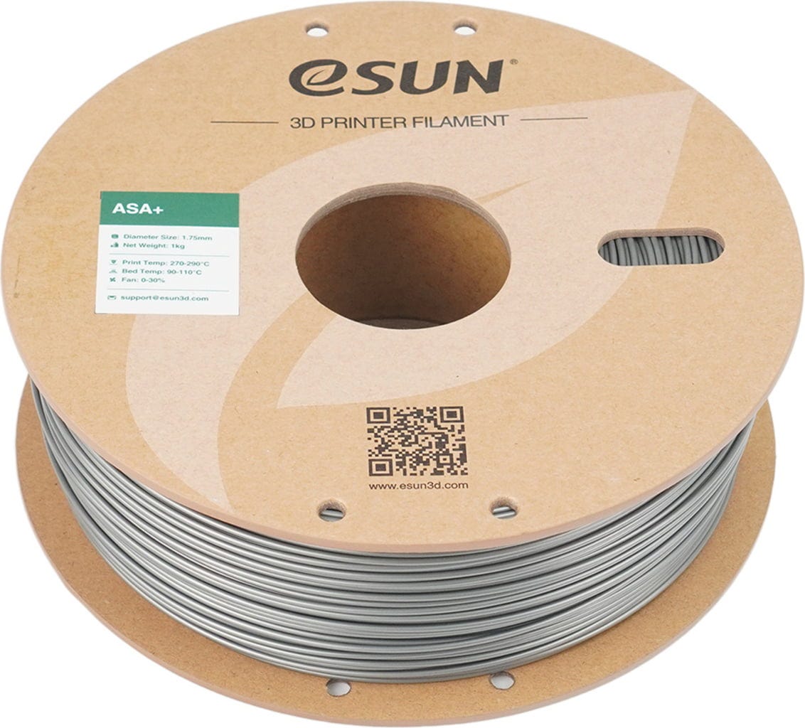 eSUN  ASA+ Silver, 1,75 mm / 1000 g    Wetterbeständiges Material in Silver