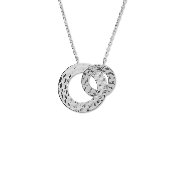 Collier martelé plaqué or jaune ou argent MATHILDA - Bijoux Privés Discovery