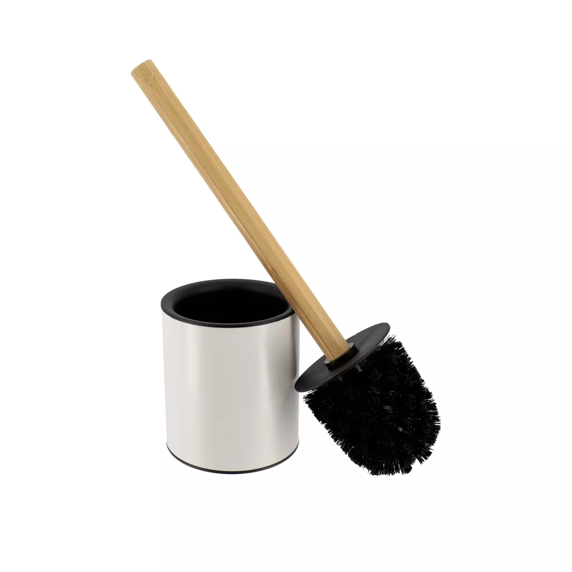Brosse WC métal Purebamboo Blanc