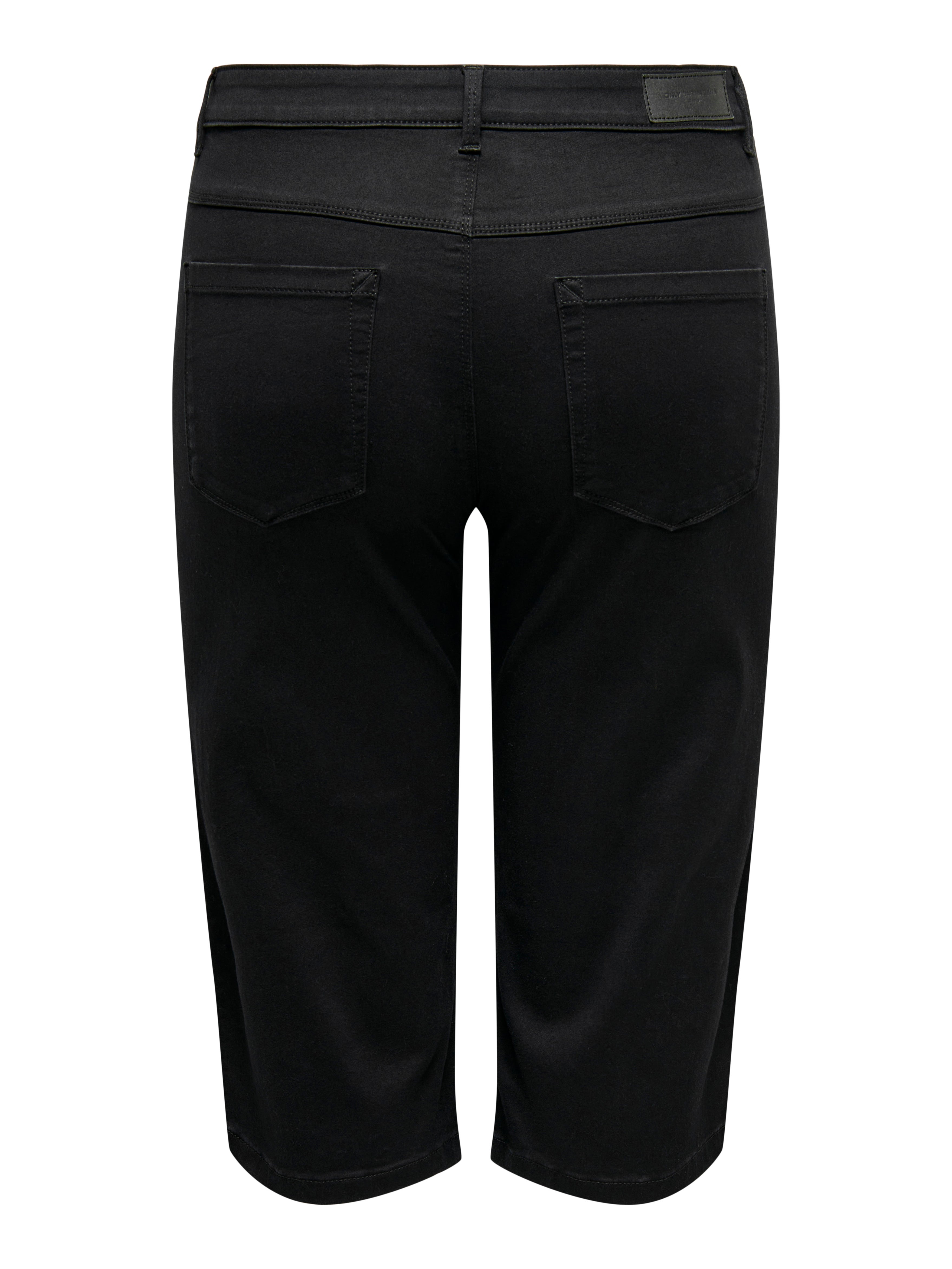 CARAUGUSTA Hohe Taille Skinny Fit Jeans-Shorts Black