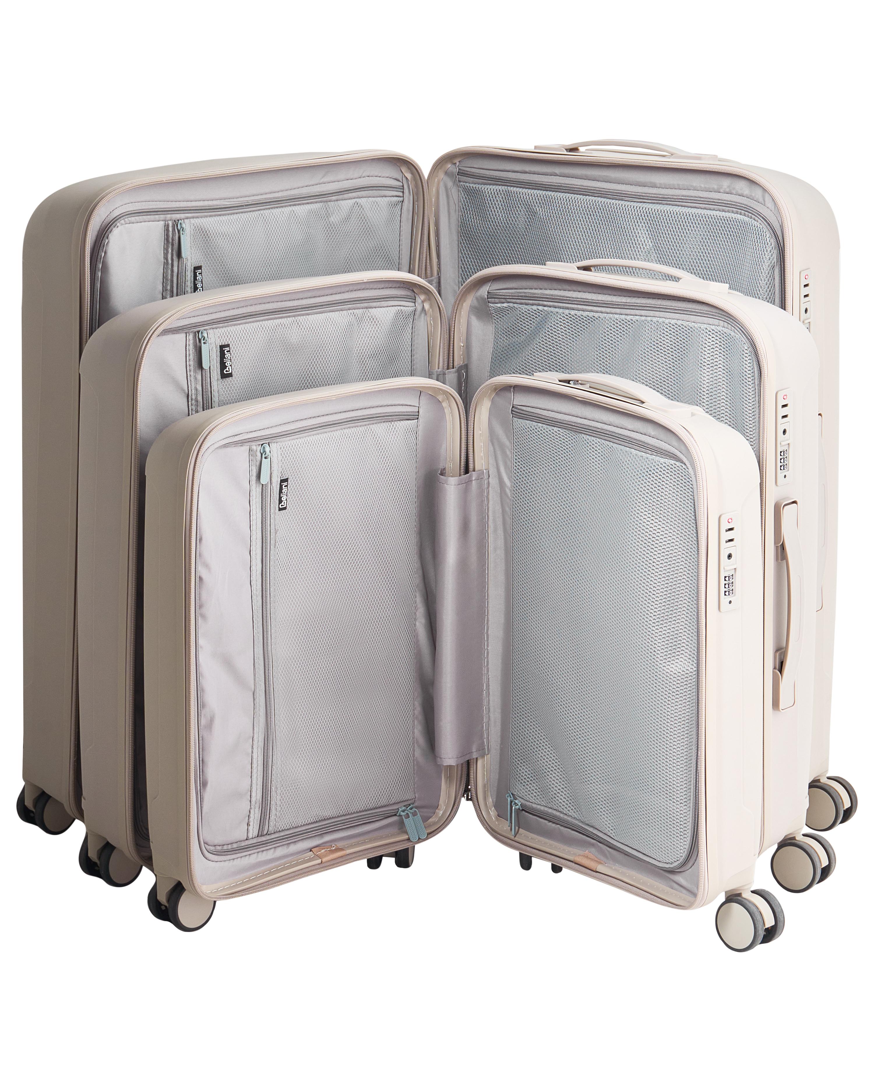 Set van 3 harde koffers TONSAI Lichtbeige