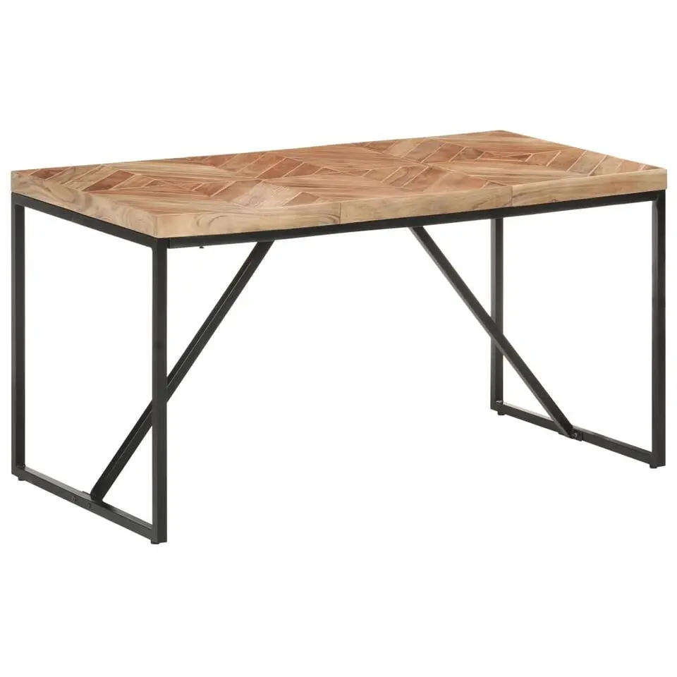vidaXL Eettafel - Rechthoekige tafel - Massief acaciahout&mangohout - 140x70 cm