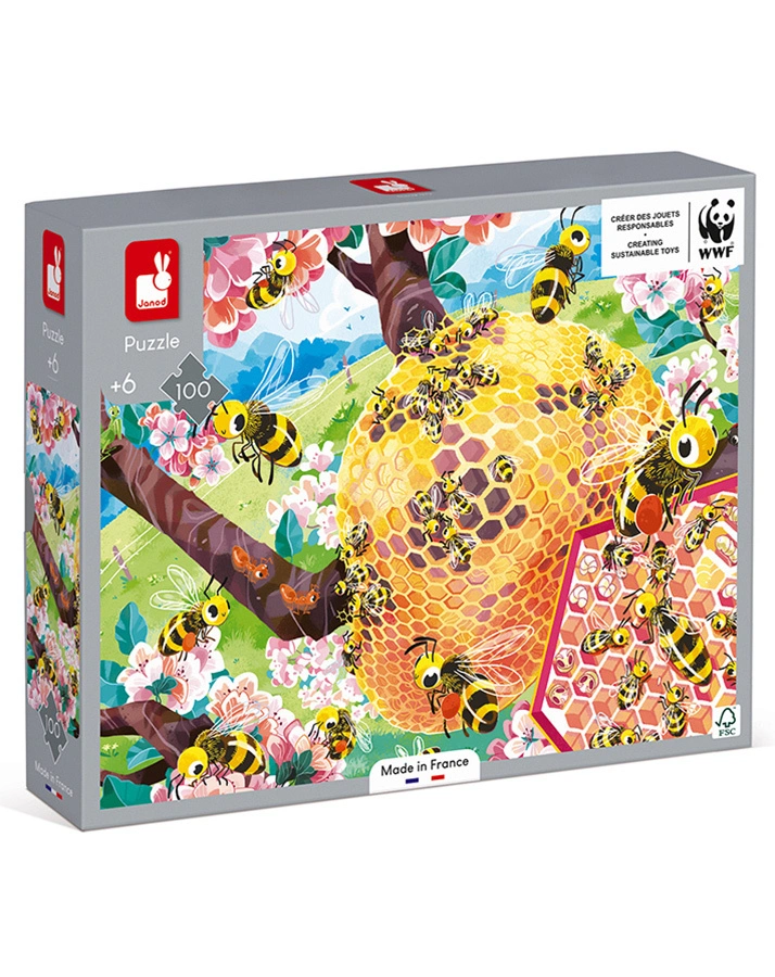 Janod-WWF® Puzzle BIENE 100-teilig
