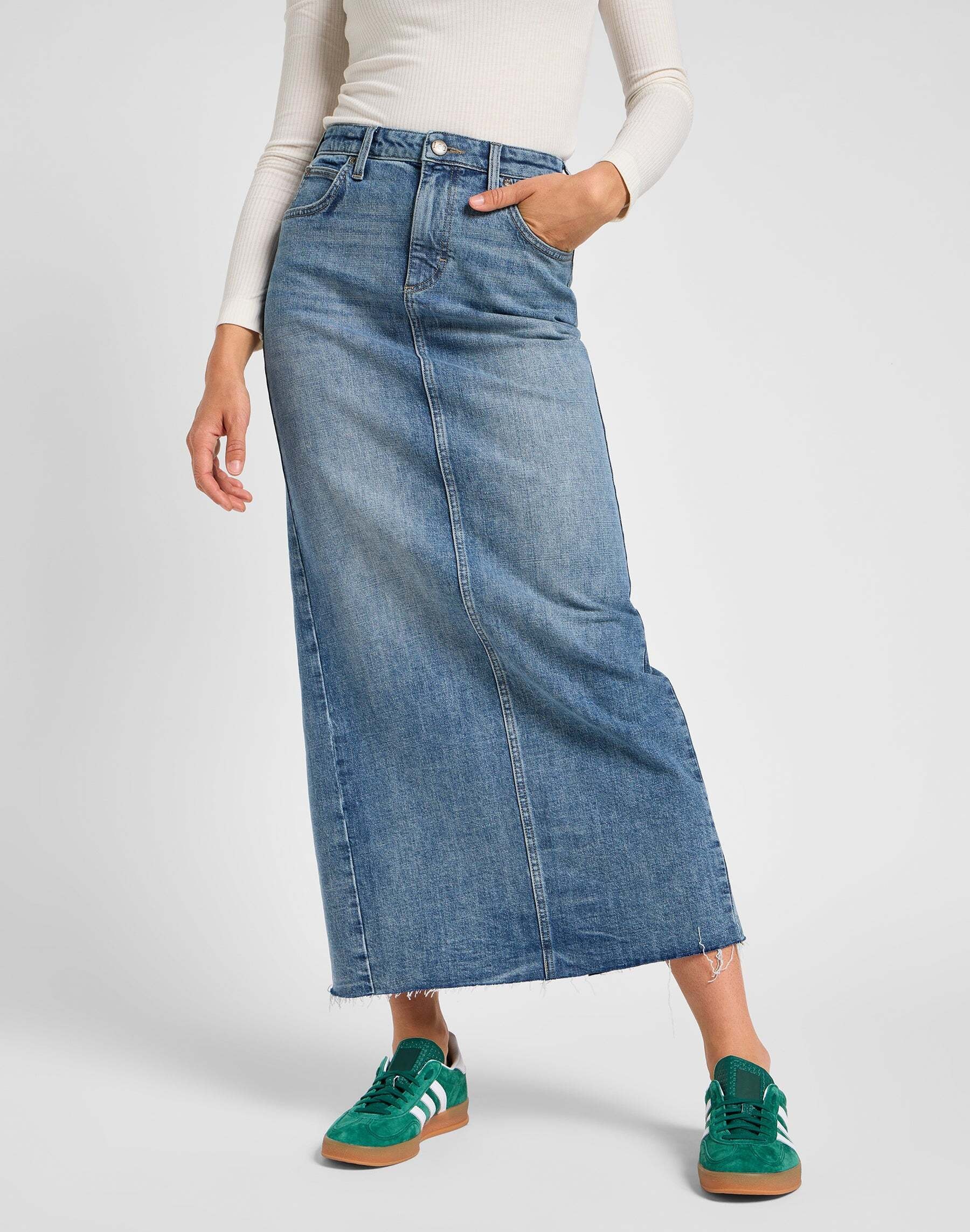 Lee® Jeansrock »Lee Jeansrock Back Slit Maxi Skirt«