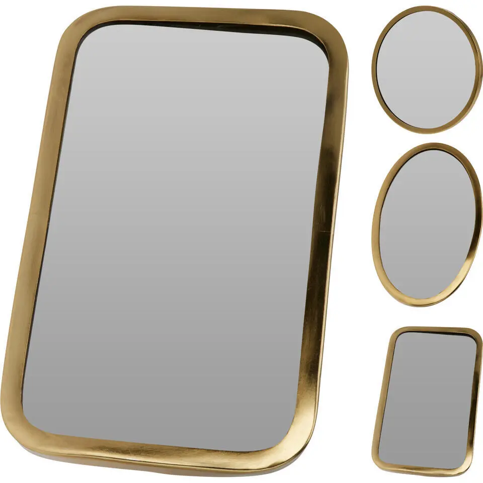 Home & Styling spiegel - rond - goud - 15 x 25 cm