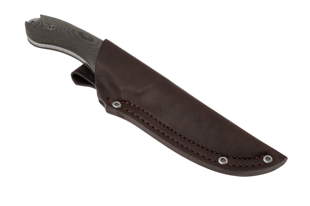 Bradford Knives Guardian 4.2 Black Micarta 3D, CPM-Magnacut, Sabre Grind, Stonewashed Finish, vaststaand mes