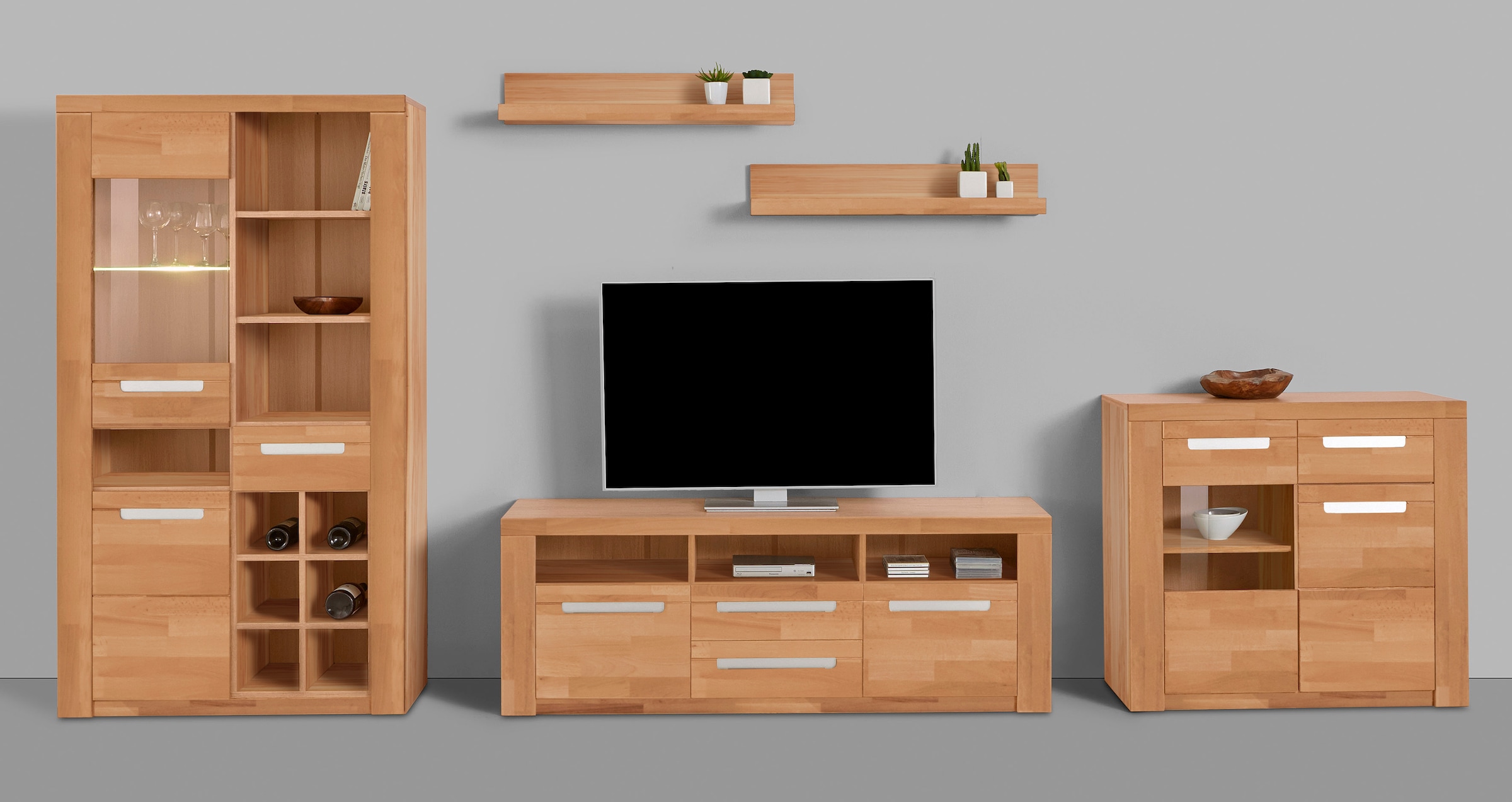 Home affaire Wohnwand »Kolding« Set, 5 Stk. tlg.