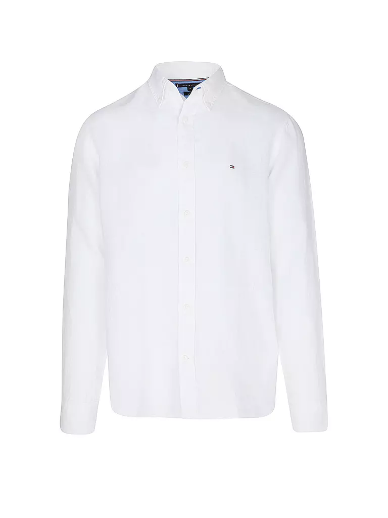 TOMMY HILFIGER Leinenhemd weiss