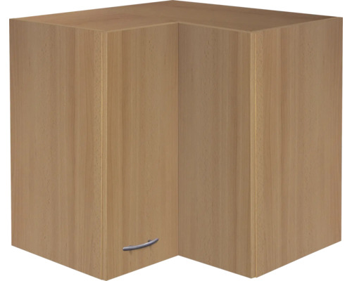 Flex Well hoekwandkast Nano BxDxH 60 x 32 x 54 cm beuken mat gedemonteerd scharnier omkeerbaar (links of rechts te monteren)