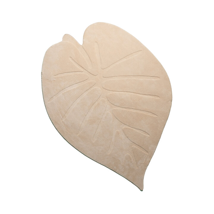 Wasbaar kindervloerkleed - Coco Blad Beige