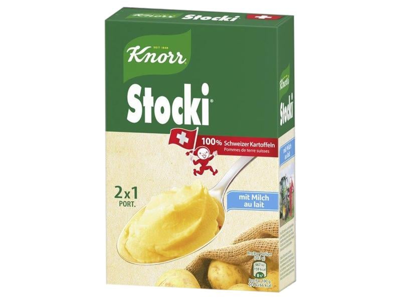 Knorr Stocki 2 x 1 Portion Das beliebte Kartoffelpüree aus besten Schweizer Kartoffeln