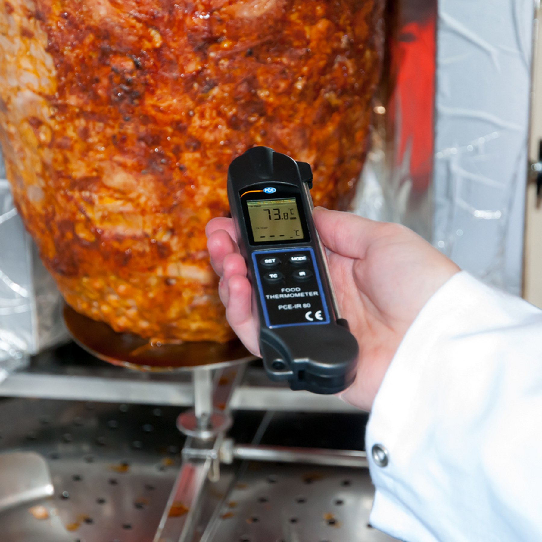 PCE Infrarotthermometer PCE-IR 80 Einstechthermometer Lebensmittelthermometerzwei Messarten bis 330°C