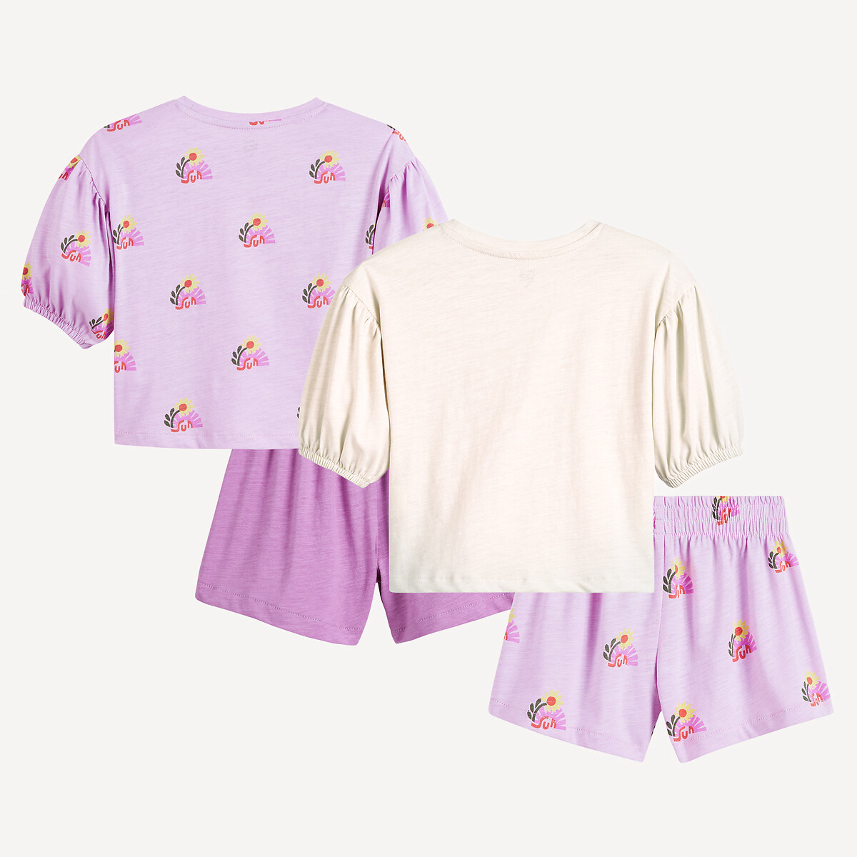 COLEÇÃO LA REDOUTE<br>Conjunto de shorts e top estampados, 18 meses a 6 anos