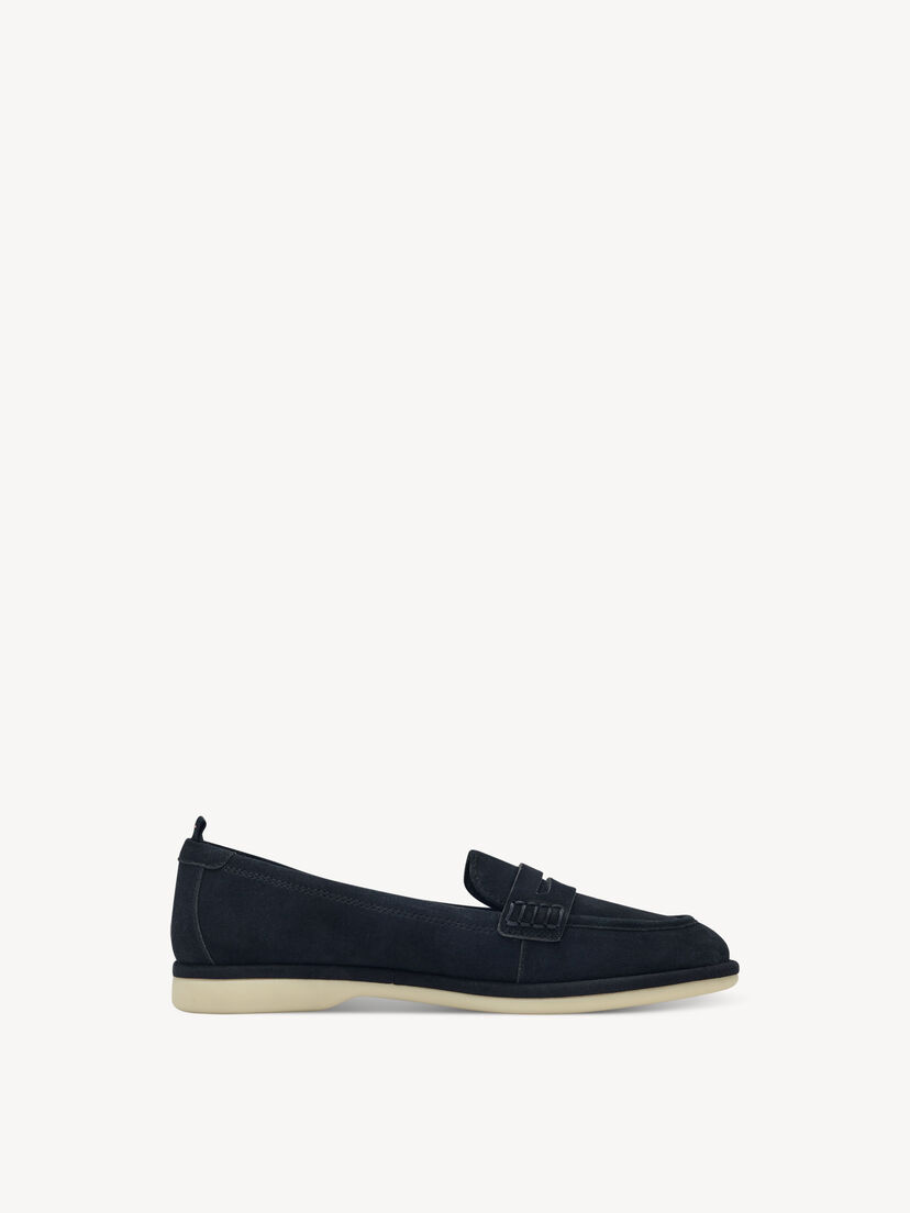 Leren Instappers - blauw