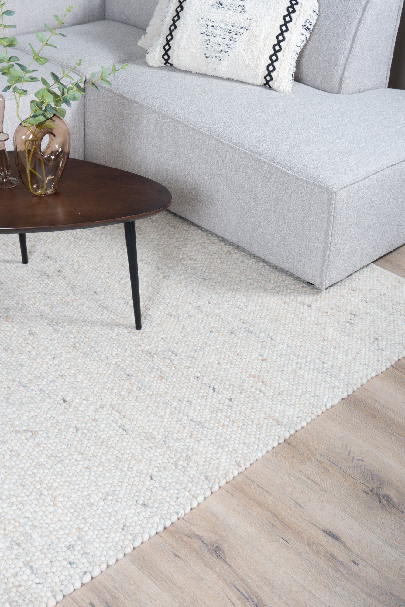 Vloerkleed Stone beige 240 x 340 cm